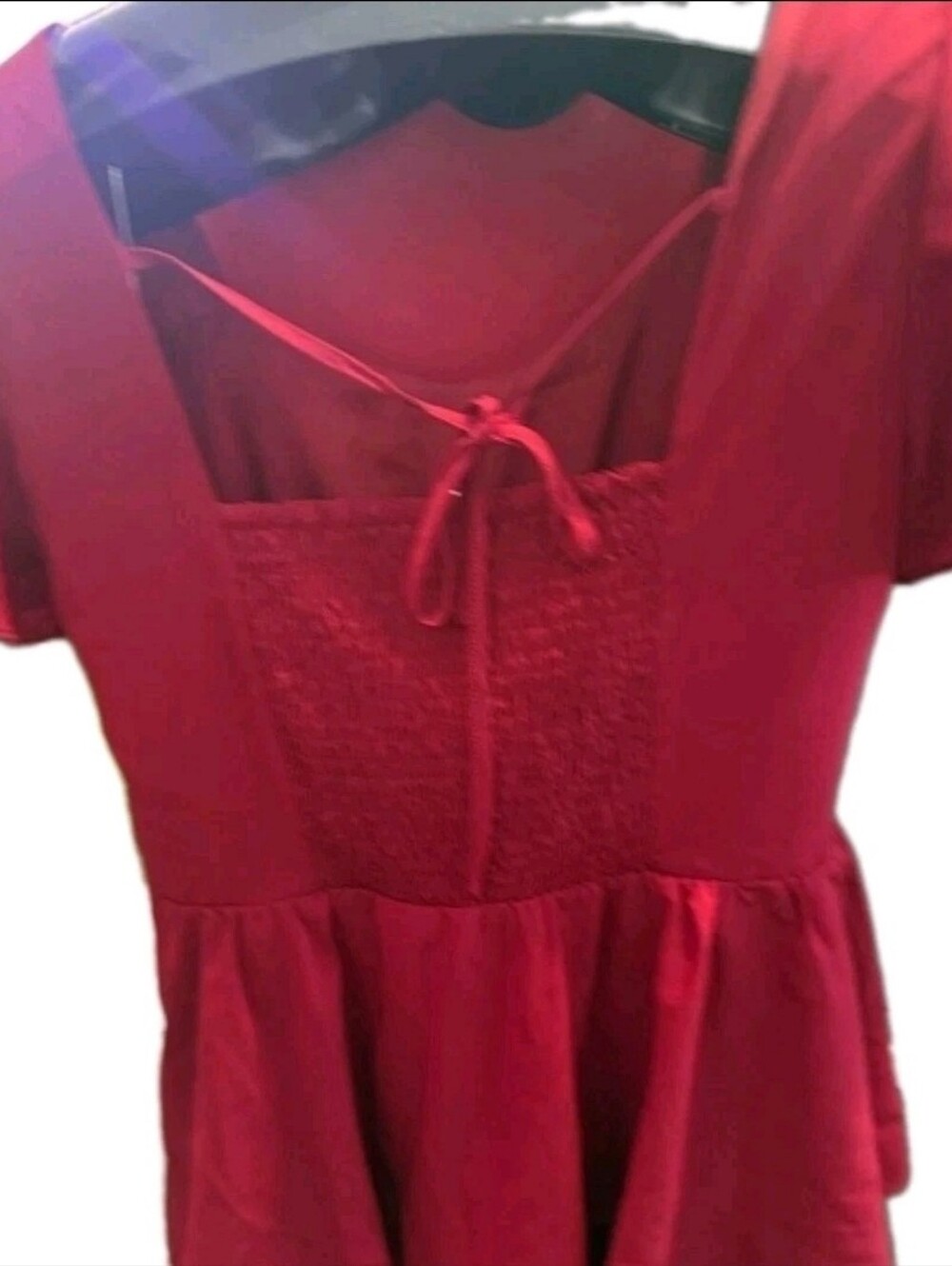 Red Ruffle Elegant Dress - Picture 2 of 3